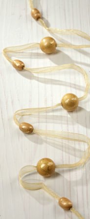 Girlanda perelki złoto-krem 180 cm